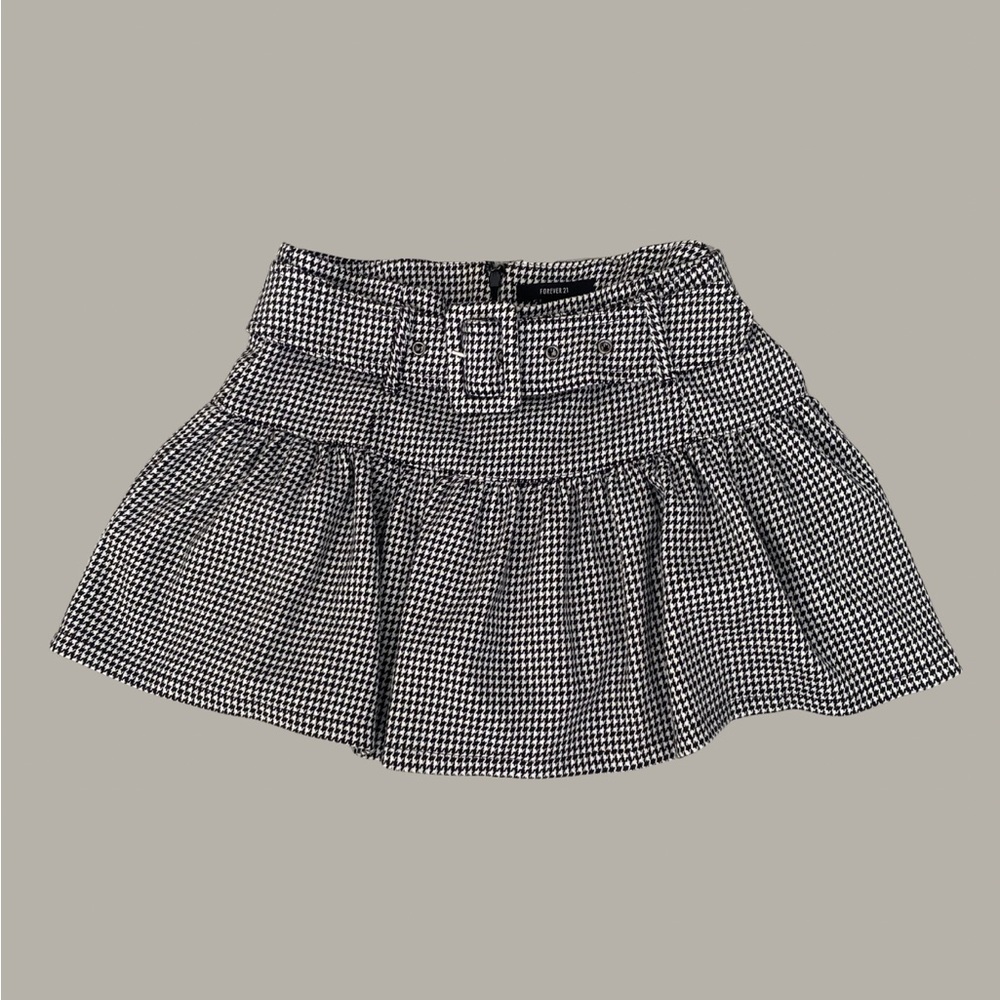 Houndstooth mini skirt